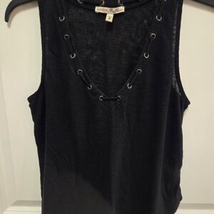 Women's Sheer Black Tank Top